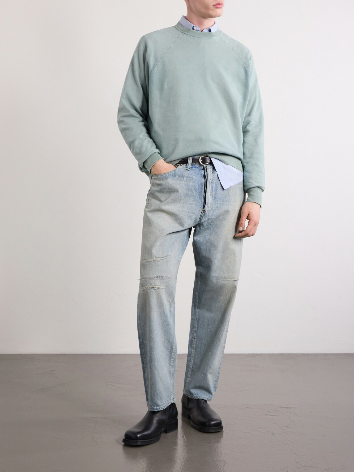A.PRESSE - Cotton-Jersey Sweatshirt - Green