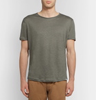 Orlebar Brown - OB-T Slim-Fit Slub Linen-Jersey T-Shirt - Men - Gray green