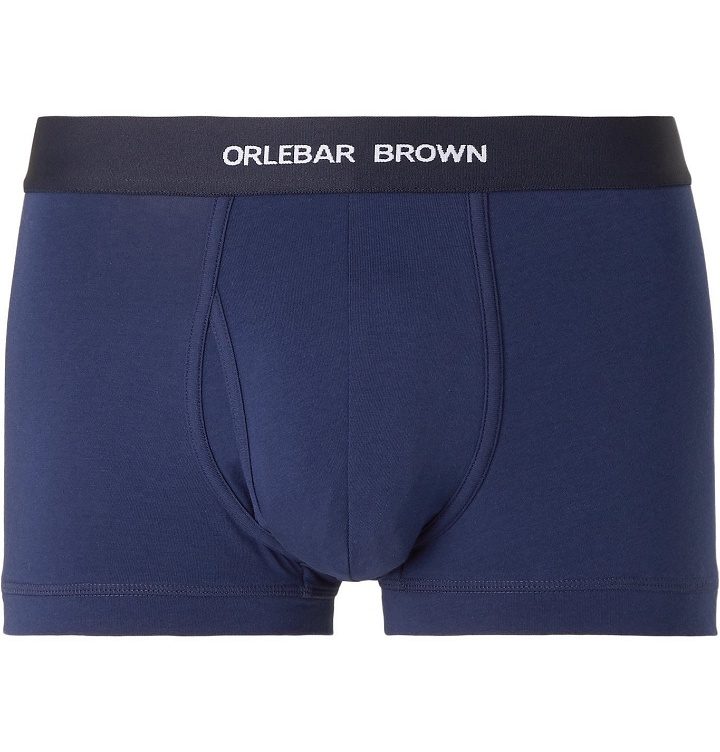 Photo: Orlebar Brown - Stretch-Cotton Jersey Boxer Briefs - Blue
