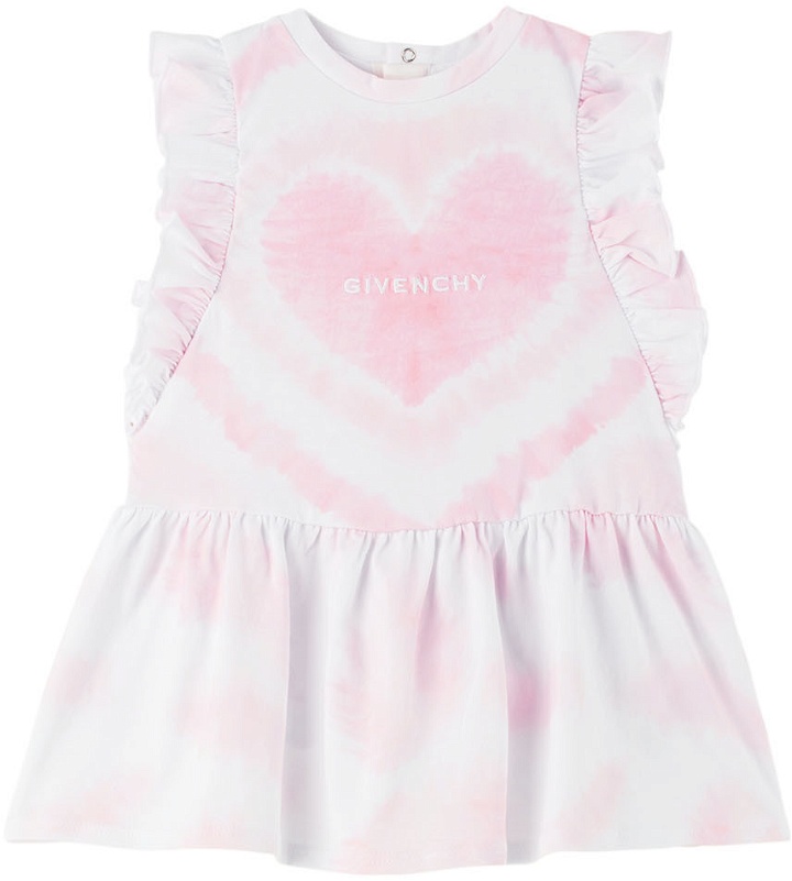 Photo: Givenchy Baby Pink Tie-Dye Logo Dress