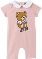 Moschino Baby Pink Jumpsuit & Beanie Set