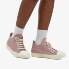 Rick Owens Women's Fur Low Top Shoes Sneakers in Pink/Milk