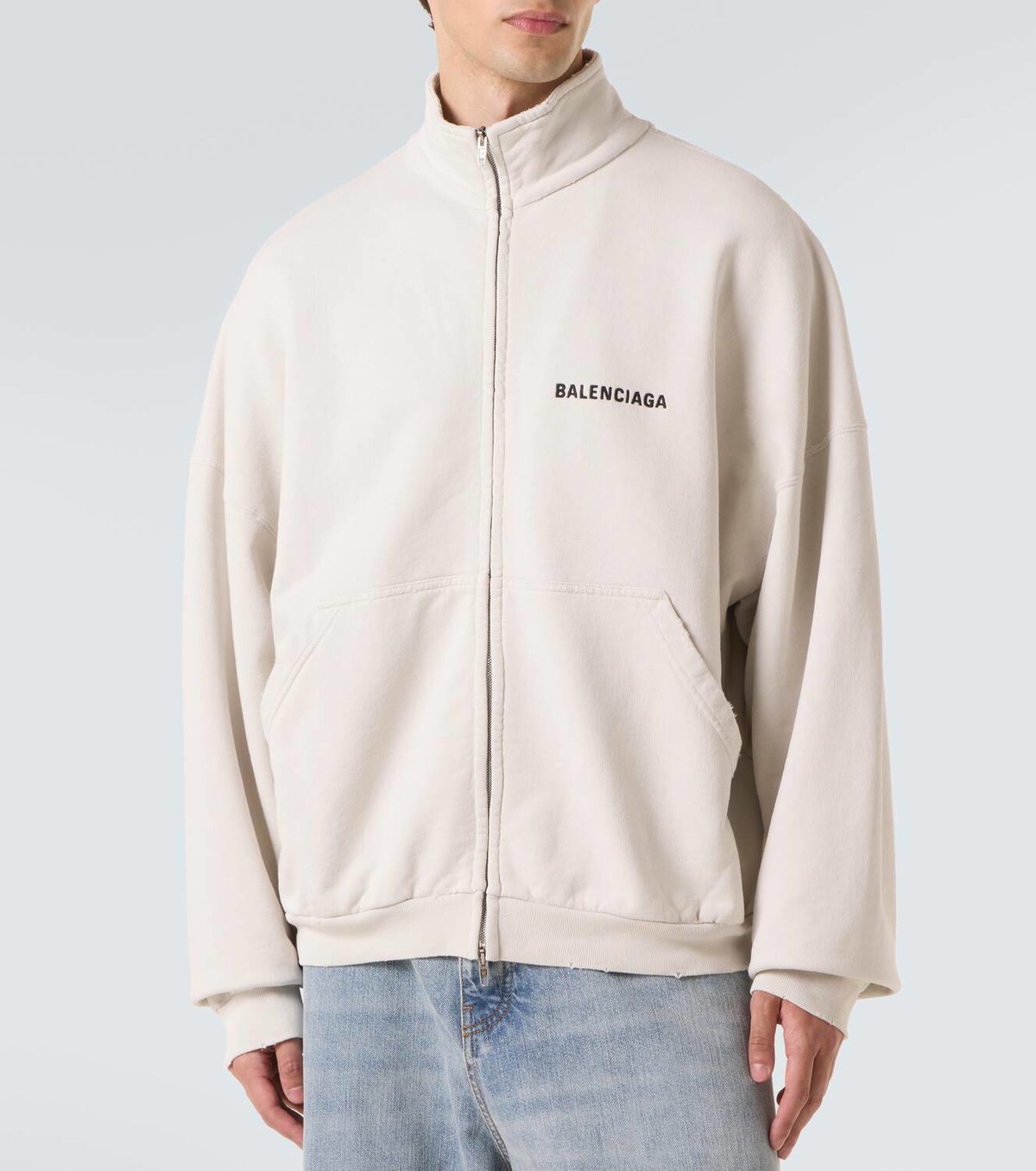Balenciaga Logo cotton jersey track jacket Balenciaga