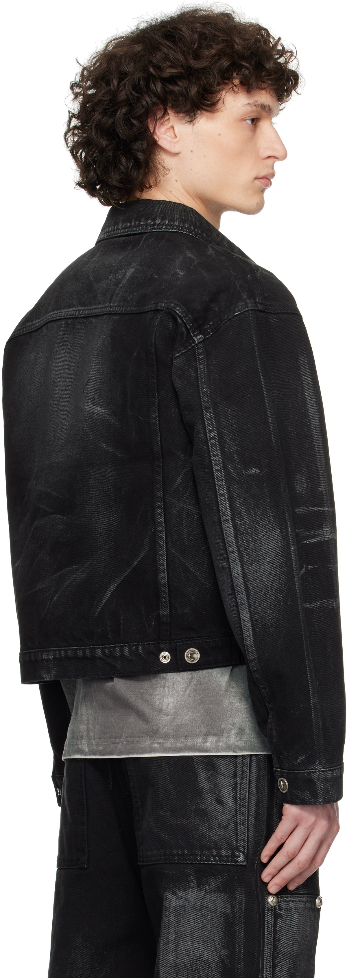 Thug Club Black Leave A Trace Denim Jacket Thug Club