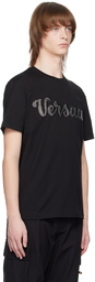 Versace Black Crystal Varsity T-Shirt