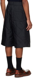 Dries Van Noten Black Quilted Shorts