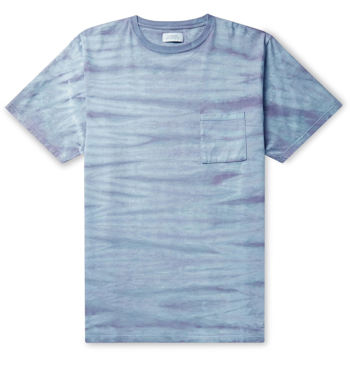 Photo: Saturdays NYC - Randall Mineral-Washed Cotton-Jersey T-Shirt - Blue