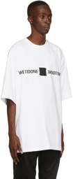 We11done White Mirror Logo T-Shirt