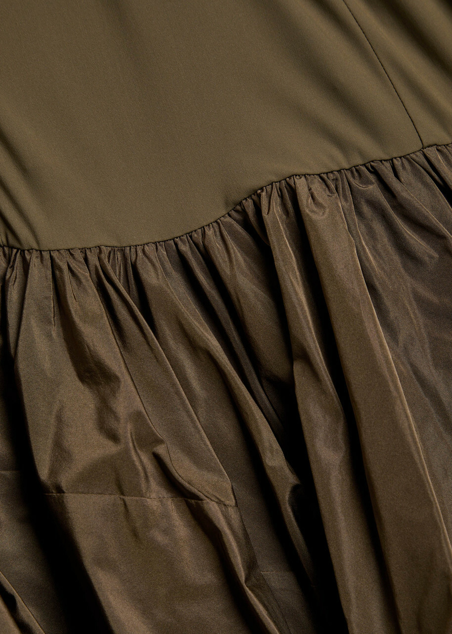 High Audacious Stretch-jersey and Shell Midi Dress Brown