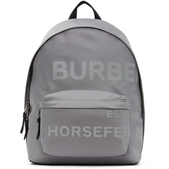 Photo: Burberry Grey Logo Horseferry Backpack