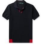Incotex - Contrast-Tipped Cotton Polo Shirt - Blue