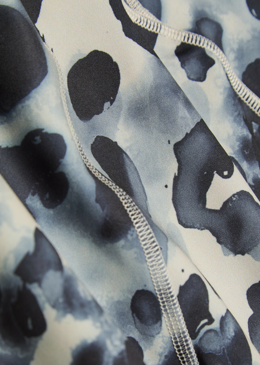 Adidas X Stella Mccartney 7/8 Printed Stretch-jersey Leggings Multicoloured