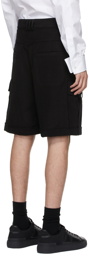 Balmain Black Cargo Bermuda Shorts