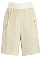 Helmut Lang Silk Shorts Cream