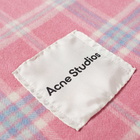 Acne Studios Men's Veken Cashmere Check Scarf in Bubblegum Pink