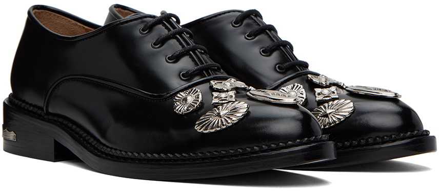 Toga Pulla Black Embellished Oxfords