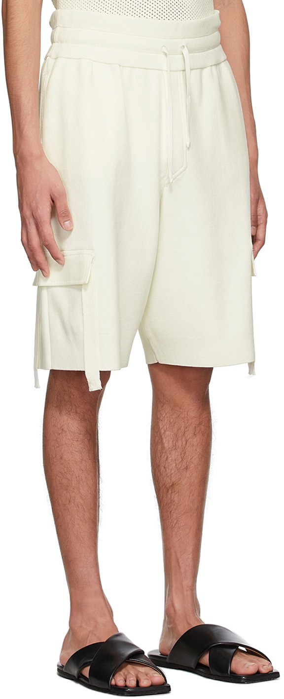 ANDREĀDAMO SSENSE Exclusive Off-White Viscose Shorts