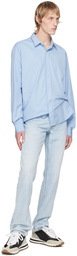 AMI Paris Blue Tonal Ami de Cœur Shirt