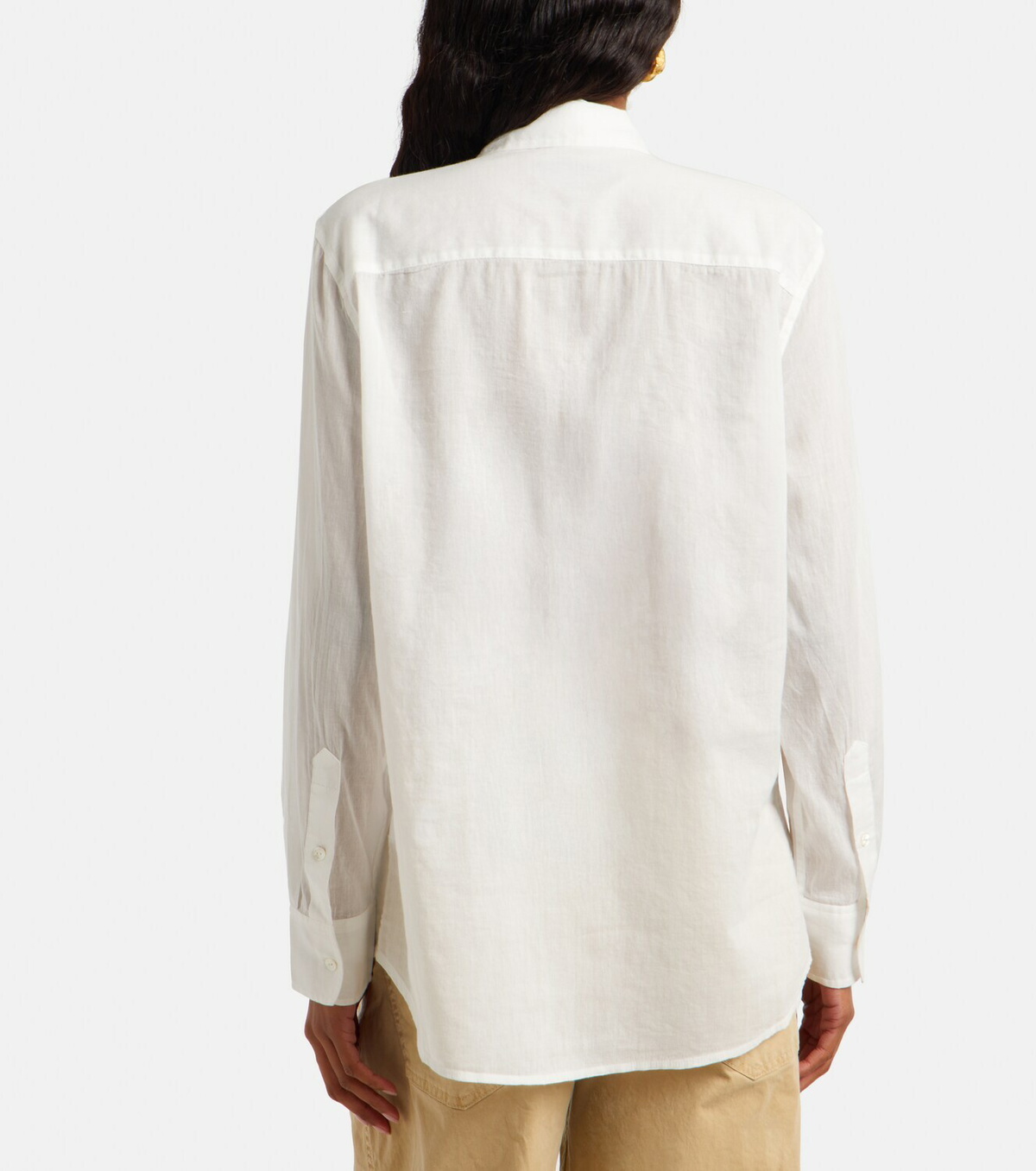 Nili Lotan Nathael ruffled cotton poplin shirt
