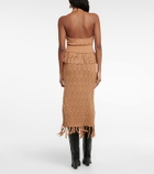 Dodo Bar Or Kat fringe-trimmed halterneck top