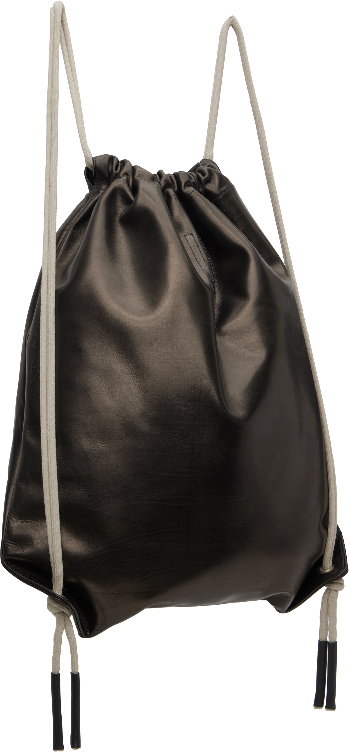 Rick Owens Black & Off-White Concordians Drawstring Backpack