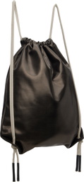 Rick Owens Black & Off-White Concordians Drawstring Backpack