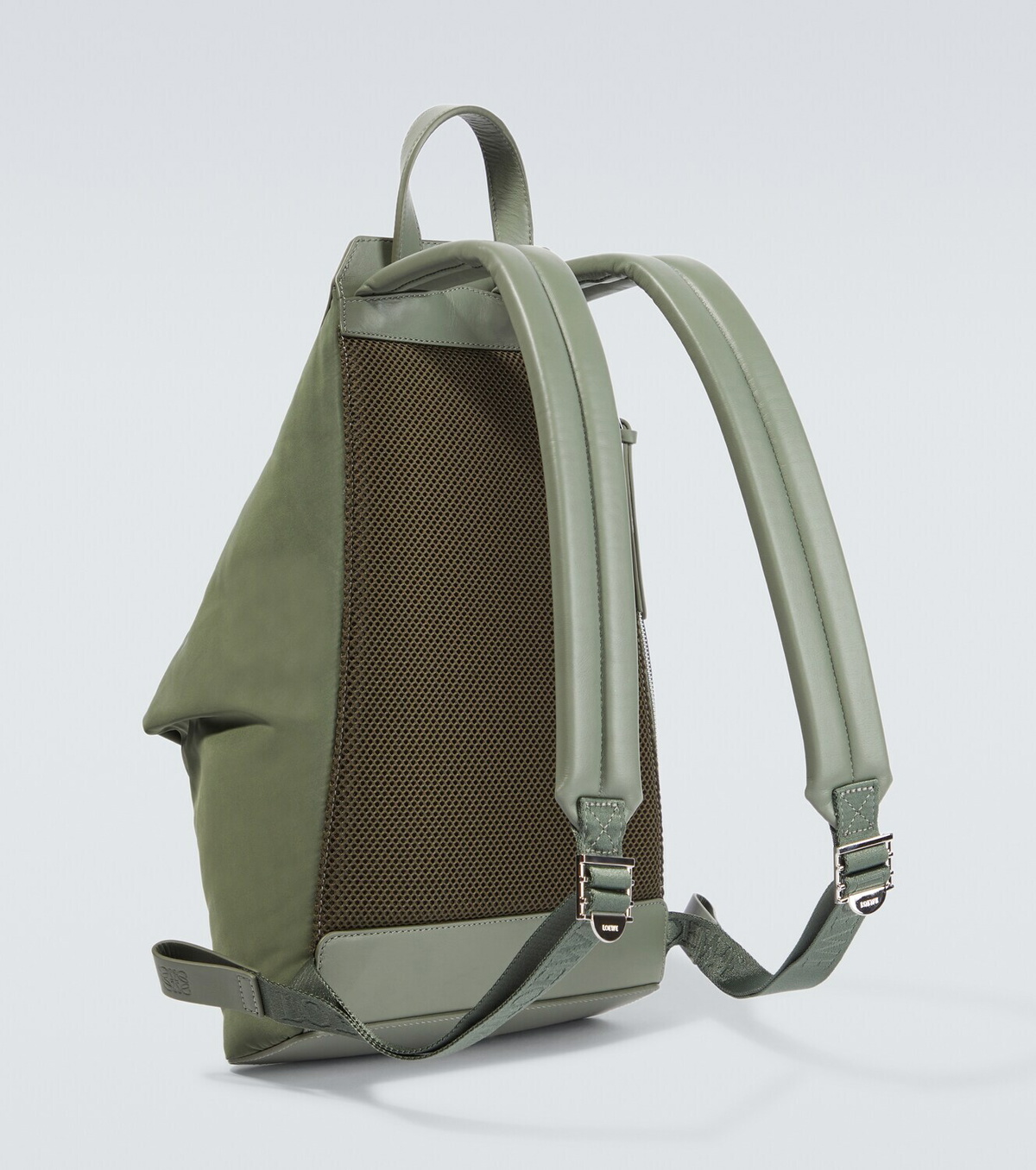 Loewe Convertible leather-trimmed backpack Loewe Loewe Convertible leather-trimmed backpack Loewe