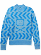 Acne Studios - Intarsia Wool and Cotton-Blend Sweater - Blue