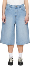 ADER error Blue Sig; TRS Tag 01 Denim Shorts