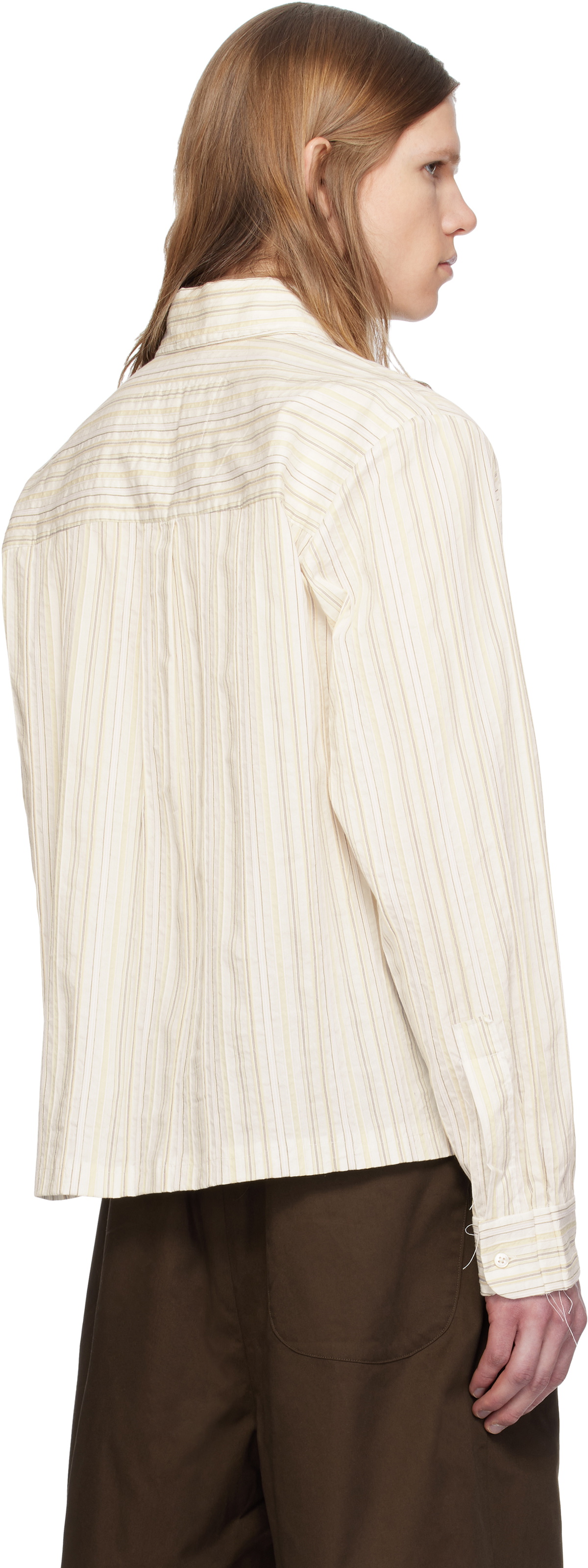 Camiel Fortgens Beige & White Basic Shirt