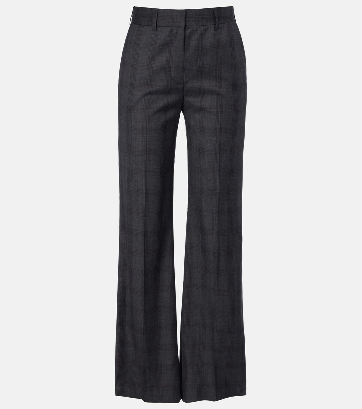 Blazé Milano Lundy checked virgin wool flared pants