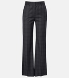 Blazé Milano Lundy checked virgin wool flared pants