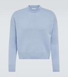 Ami Paris Cropped wool and cashmere sweater