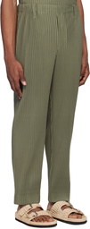 HOMME PLISSÉ ISSEY MIYAKE Green Color Pleats Trousers