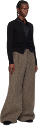 Dries Van Noten Black Wool Cardigan