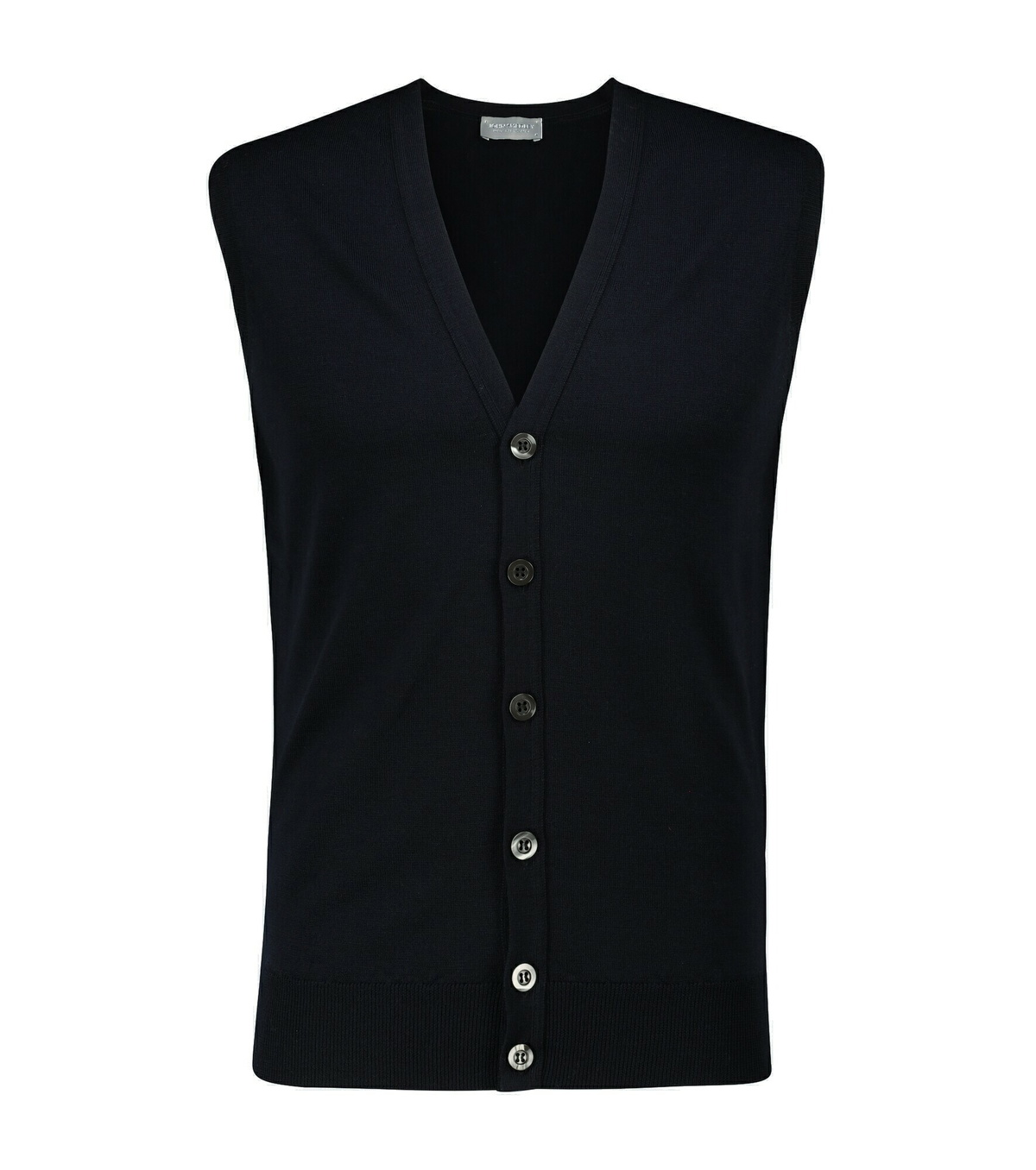 John Smedley - Staveley Merino Wool Sweater Vest - Blue John