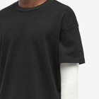 Members of the Rage Men's Long Sleeve Waffle Double T-Shirt in Black/White