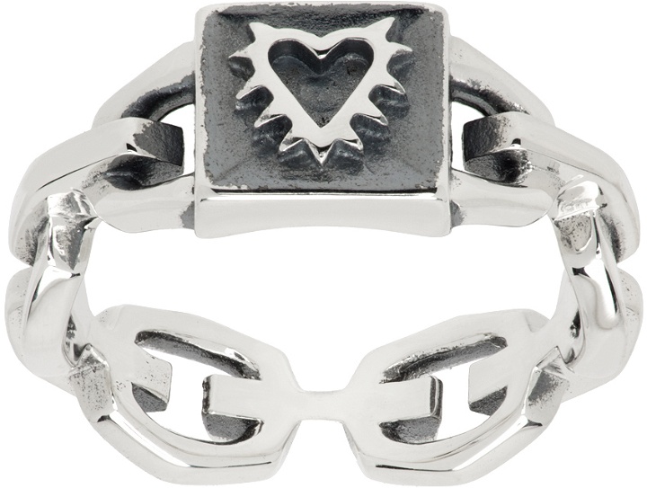 Photo: Stolen Girlfriends Club Silver Spiked Heart Chain Ring