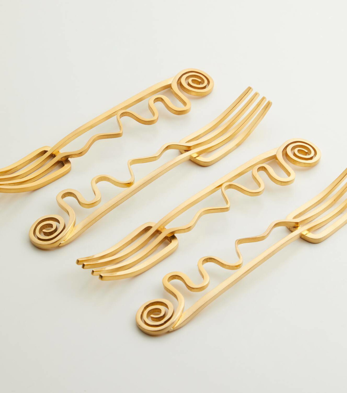 L'Objet Spirale set of 4 cocktail forks