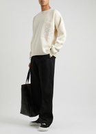 Loewe Anagram-intarsia Cotton-blend Jumper Cream