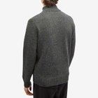 Wood Wood Men's AA Half Zip Knit in Charcoal
