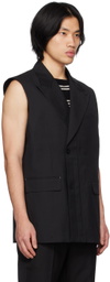 C2H4 Black Peaked Vest