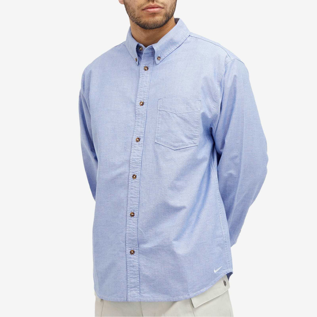 Nike Life Men's Long-Sleeve Oxford Button-Down Shirt.