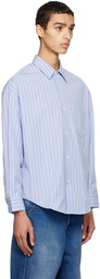 AMI Alexandre Mattiussi Blue Boxy-Fit Shirt