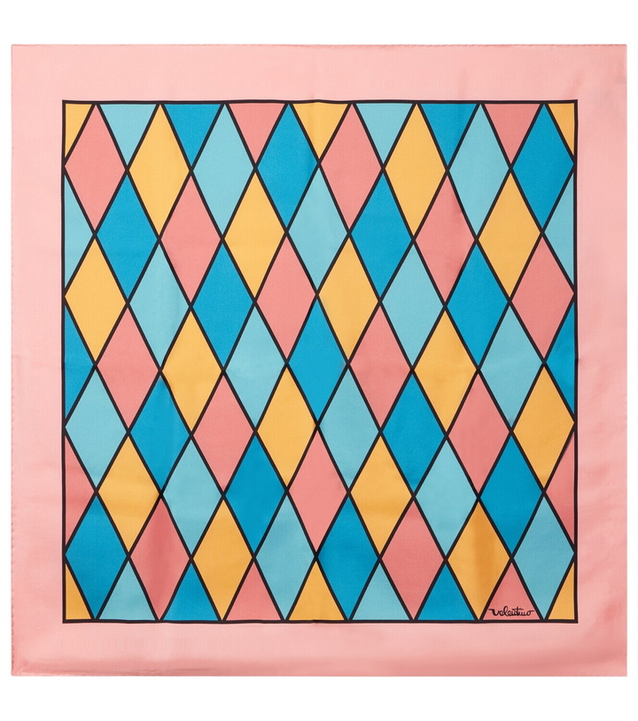 Photo: Valentino Rhombelle checked silk scarf