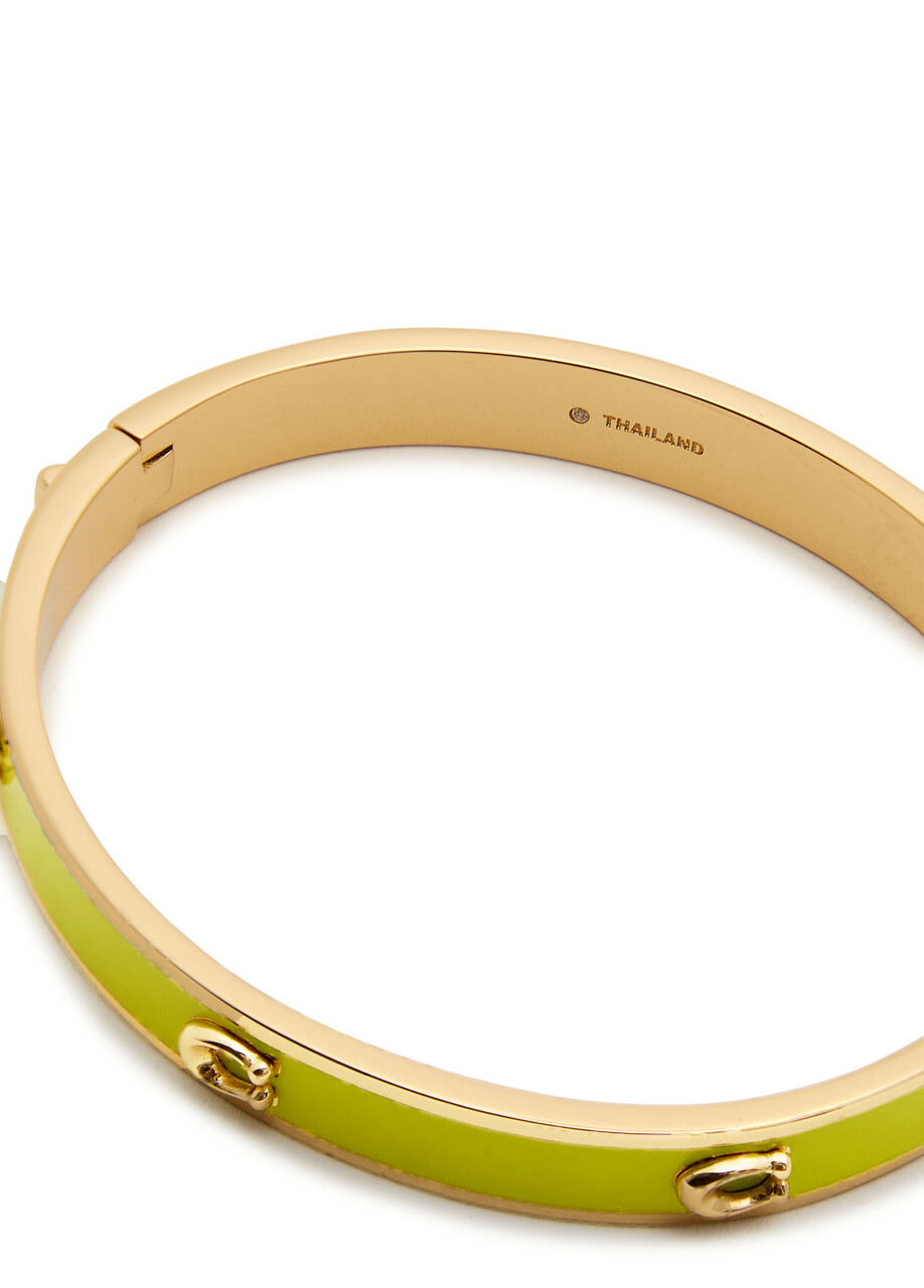 Coach Pegged Signature Logo Enamelled Bracelet - Green - One Size