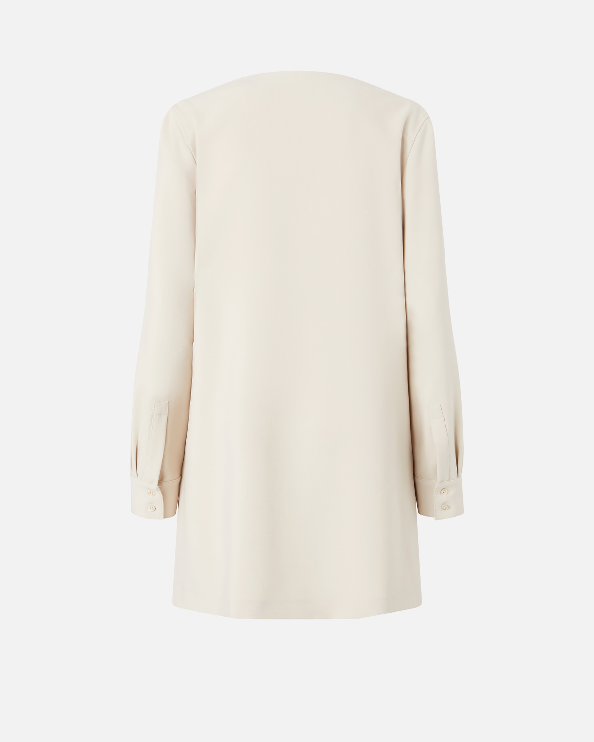 Pinko Technical Fabric V Neck Mini Dress Fog Beige