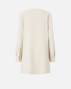 Pinko Technical Fabric V Neck Mini Dress Fog Beige