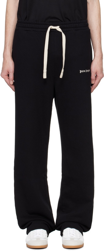 Photo: Palm Angels Black Classic Logo Sweatpants