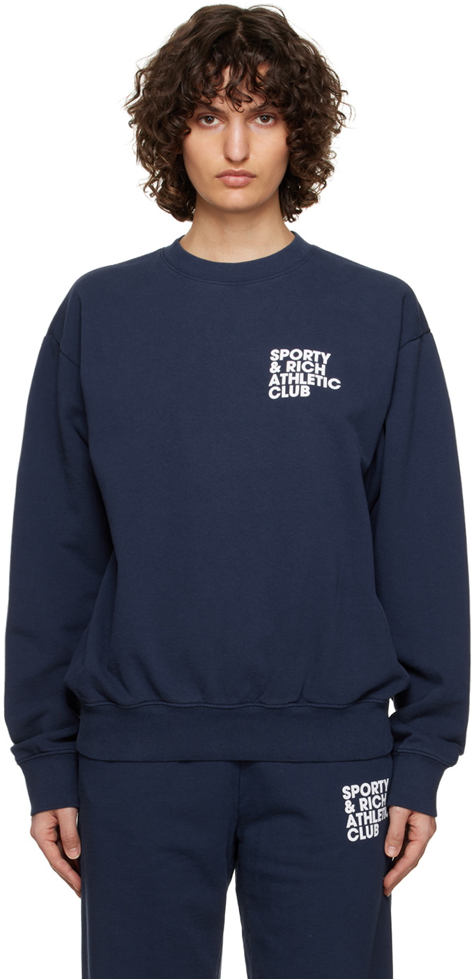 Sporty & Rich Navy Exercise Often Sweatshirt Sporty & Rich